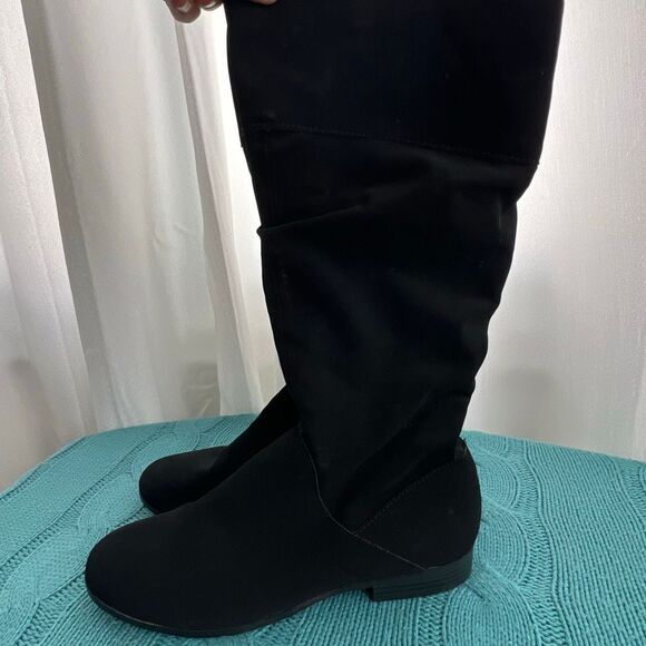 Style & Co Women's Faux Suede Kelimae Tall Riding Boots Black Size 9.5 NWOT - Picture 5 of 8